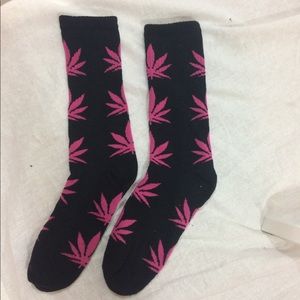 Pink Weed Socks